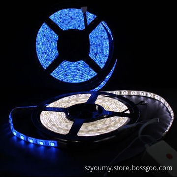 5050 SMD, 60 LEDs/m waterproof, RGB color LED strip with 44-key IR remote, 12V 5A power supply